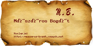 Mészáros Bogát névjegykártya